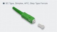 SC Simplex Connector SM  APC Step, 0.9mm, Green