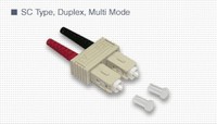 SC Duplex Connector MM  2.0mm, Beige