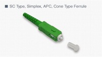 SC Simplex Connector SM APC Cone,  0.9mm, Green